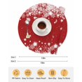 thumbnail image 6 of 15 Inch Round Placemats Set of 6, Red Snowflake Christmas Non Slip Heat Insulation PP Table Mats, Winter Xmas Star Snowflake Washable Place Mats for Kitchen Dining Party Table Decor, 6 of 7