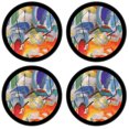 thumbnail image 2 of Silicone Non-Slip Drink Coasters with Removable Printed Absorbent Felt Pad - Set of 4 - Kandinsky: Sea Battle, 2 of 3
