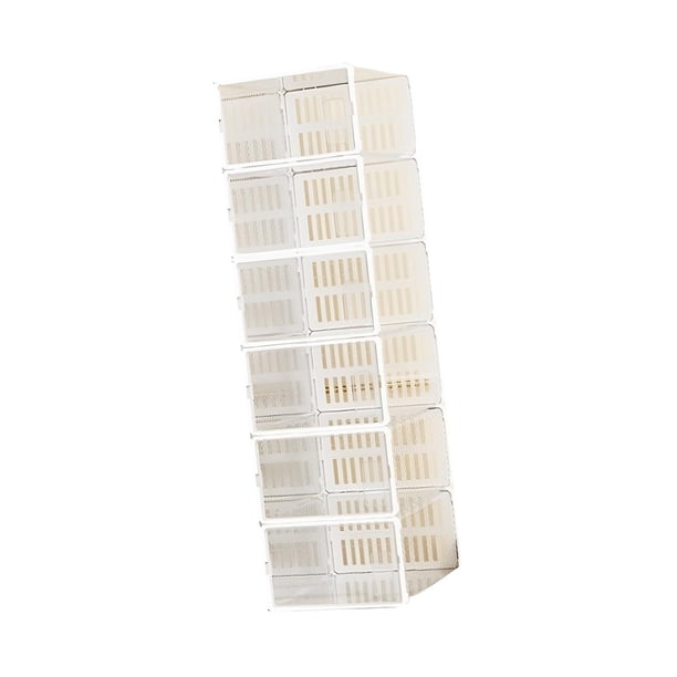 Cajas de zapatos apilables, contenedor para zapatillas, contenedor para zapatos, vitrina Blanco 33cm