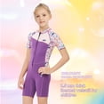 thumbnail image 2 of Wosthever Traje de neopreno para niños de 2,5 MM, traje de buceo, protección contra sarpullidos de neopreno, traje de Surf con cremallera Deportes acuáticos Púrpura M, 2 of 6