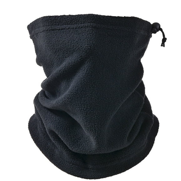 HOARBOEG Multifunctional Fleece Windproof Ski Scarf Muffler Gap Mask Neckwarmer Full Face Mask (Black)