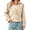 Apricot, variant on Long Sleeve Double Breasted Women Casual Trench Coat Crop Jacket