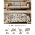 thumbnail image 3 of Mushroom Sofa Covers for 3 Cushion,Washable Couch Cover for Sectional Sofa Slipcovers with Tassel,Vintage Forest Aesthetic Colorful Plant Loveseat Covers Futon Cover Throw Blanket 71''x118'', 3 of 8