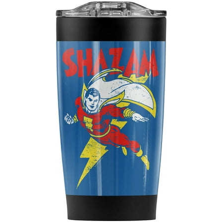 

Justice League Shazam! Let S Fly Stainless Steel Tumbler 20 oz Coffee Travel Mug/Cup Vacuum Insulated & Double Wall with Leakproof Sliding Lid | Great for Hot Drinks and Cold Beverages