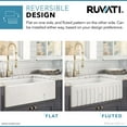 thumbnail image 4 of Ruvati 30 x 20 inch Fireclay Reversible Apron-Front Kitchen Sink Single Bowl, 4 of 12