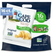 Cape Cod Potato Chips, Orig. Less Fat Kettle Chips Snack Bags, 16 Ct