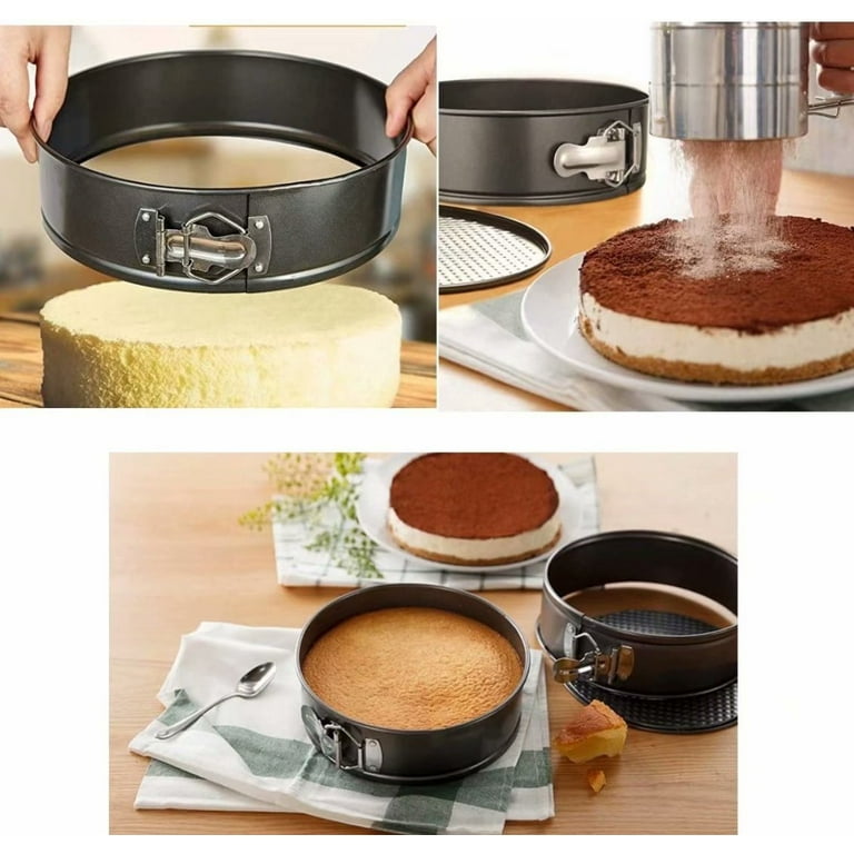 Springform Cake Tin,Round Cheesecake Pan,Cake Pan Set Round,Non-Stick  Leakproof Round Springform,Cake Tins Set of 3,Cake Tin Set,Non-Stick Cake