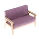 thumbnail image 3 of de 4 Muebles de para Casa de , Sofá Individual Y Doble Y Modelo de Auxiliar para Muebles de 1/12, Morado perfke Dollhouse Miniature Sofa Set, 3 of 8
