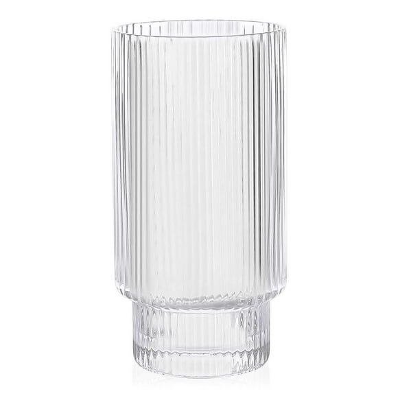 Verre Highball Côtelé 420ml, Ensemble de 4