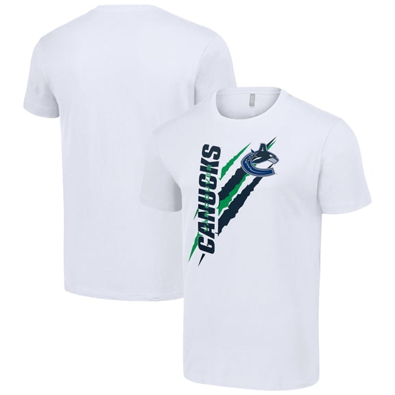 Men's Starter  White Vancouver Canucks Color Scratch T-Shirt