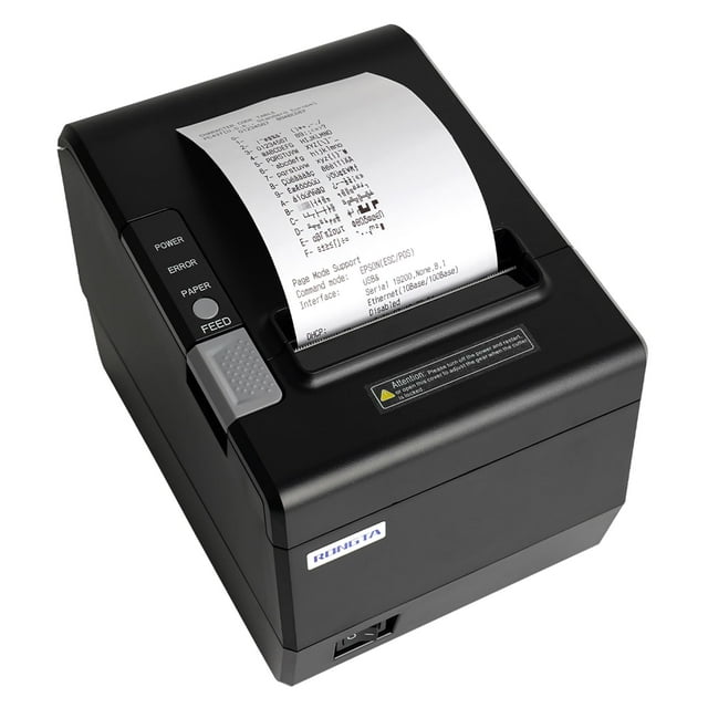 Rongta Kitchen Restaurant POS Printer RP850P, 80mm Thermal Receipts Printer with Auto Cutter, USB Serial Ethernet for ESC/POS, Support Windows/Mac Ca