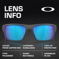 thumbnail image 4 of Oakley OO9367 Drop Point Rectangle Shaped Polarized Sunglasses for Men - Includes Official Eyewear Kit - Matte Dark Grey Frame with Prizm Sapphr Irid Lens, 4 of 6