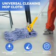 thumbnail image 4 of Commercial Heavy Duty Mop Heads Replacement for Rubbermaid: 6 Packs Industrial Wet Mop Head for Floor Cleaning - Commercial Products Looped End String Head Refills, 4 of 7