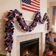 thumbnail image 6 of RKSTN 6.56Ft Patriotic Glitter Tinsel Garland Decorations, Red White Blue Star Metallic Tinsel Twist Garland, 4th of July Independence Memorial Day Decorations, 6 of 6