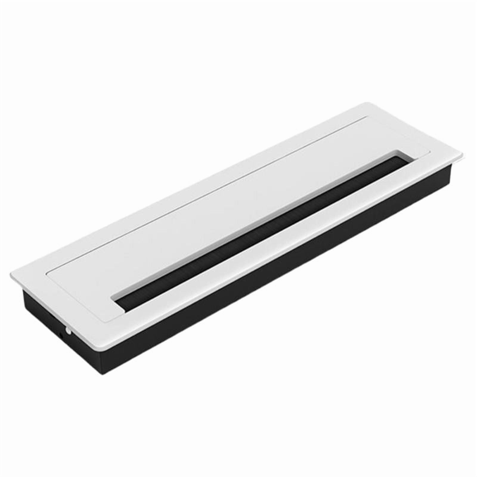 Thickening Desk Cable Management Grommets with Brush Homes Office Cord Organizer Inserts Rectangle Cable Hole Covers