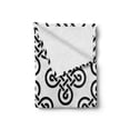 thumbnail image 2 of Celtic Soft Flannel Fleece Throw Blanket, Old-Fashion Irish Knot Motifs in Symmetric Regular Design European Culture Theme, Cozy Plush for Indoor and Outdoor Use, 70" x 90", Black White, by Ambesonne, 2 of 6