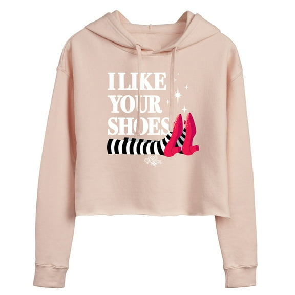 The Wizard of Oz - I Like Your Shoes Ruby Slippers - Juniors Cropped Pullover Hoodie