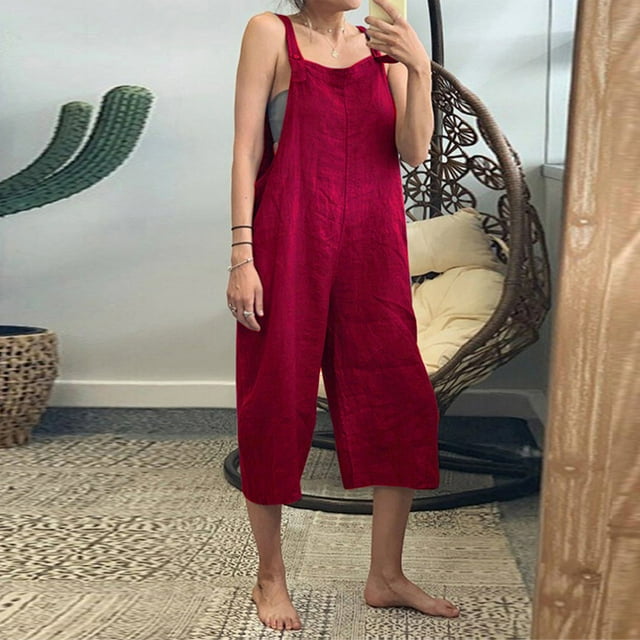 Monos vintage para mujer Pantalones cortos Correas de hombro ajustables Bolsillos Mameluco de p Abanopi Mono de mujer