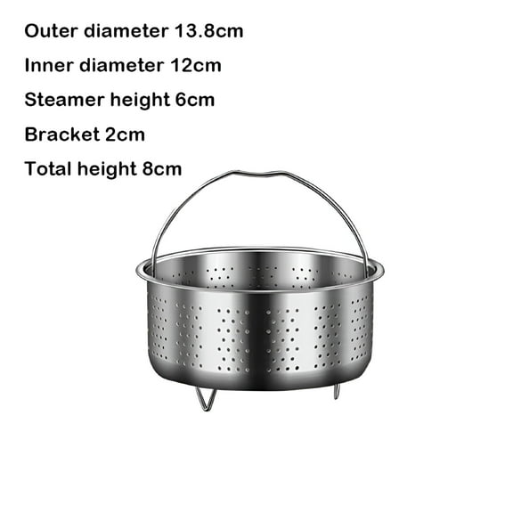 ACDANC 2026 New Stainless Steel Steamer Basket in Accessories for Instant Cooker with Silicone Handle Pressure Cooker Rice Steamer