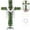 B, variant on 59.2 Inch Christmas Cross Tree Pre-Lit Artificial Pine Christmas Cross with Light String, White Scarf and Wooden Rattan Ring Christmas Decoration Jesus Christ Catholic Cross for Outdoor Home Decor