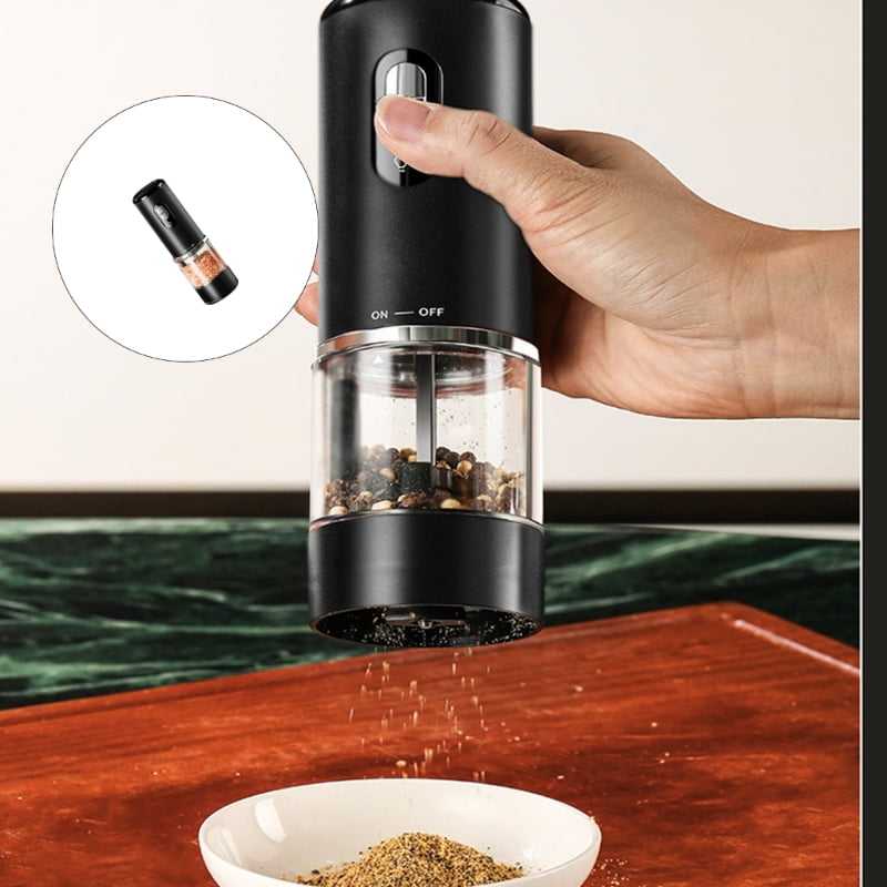 Electric Salts and Pepper Mill Set USB Recharging Adjustable Condiment Grinder