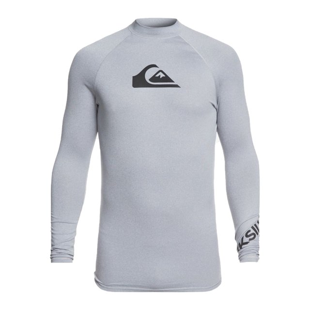 Playera Quiksilver Hombre All Time LS UPF 50 Rashguard Gris EQYWR03137SGRH