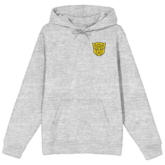 Transformers One Bumblebee Adult Athletic Heather Long Sleeve Hooded Sweatshirt -Medium