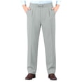 thumbnail image 6 of Mens Dress Pants with Pockets, Elastic Waist Casual Business Pants,Regular Fit Straight Leg Work Pants, Pleated Front Slacks Pant 3XL, 6 of 7