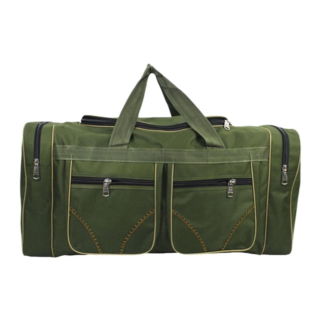 Bolsa de viaje tipo lona, bolsa de equipaje para mujer y hombre, bolsa de almacenamiento para acampar Verde