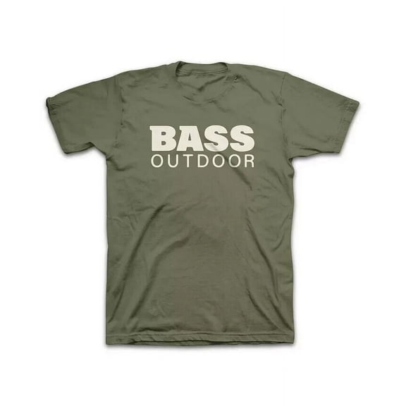Bass Outdoor Men's Stacked T-shirt in Loden Green-XL
