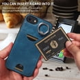 thumbnail image 6 of Wallet Phone Case for iPhone 7 / 8 / SE 2022 & 2020 with Stand, RFID Blocking PU Leather Shockproof Cover with Kickstand & Credit Card Slot Drop Protection for iPhone 7 / 8 / SE 2022 & 2020, Blue, 6 of 10