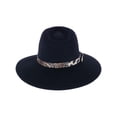 thumbnail image 3 of Jeanne Simmons  Wool Pinched Crown Fedora with Leopard Band (Women), 3 of 5