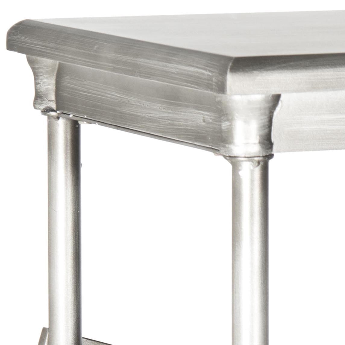 SAFAVIEH Jamison 2 Tier Industrial Glam Medium Bookcase, Dark Silver