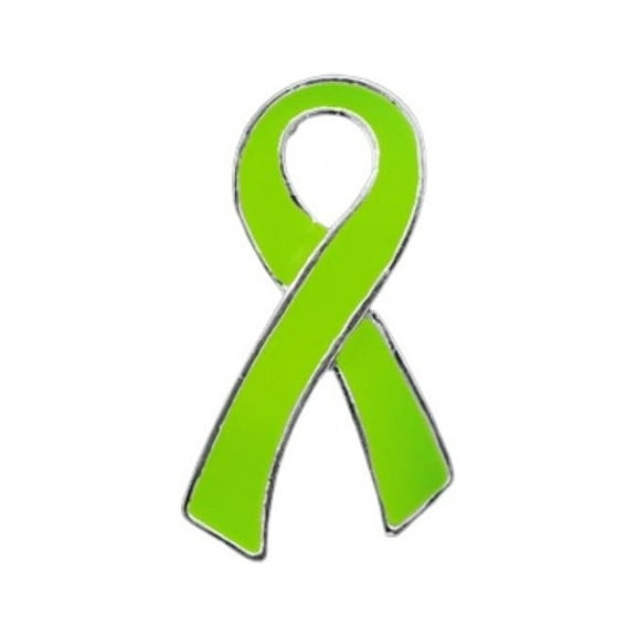 Large Flat Lime Green Ribbon Pins