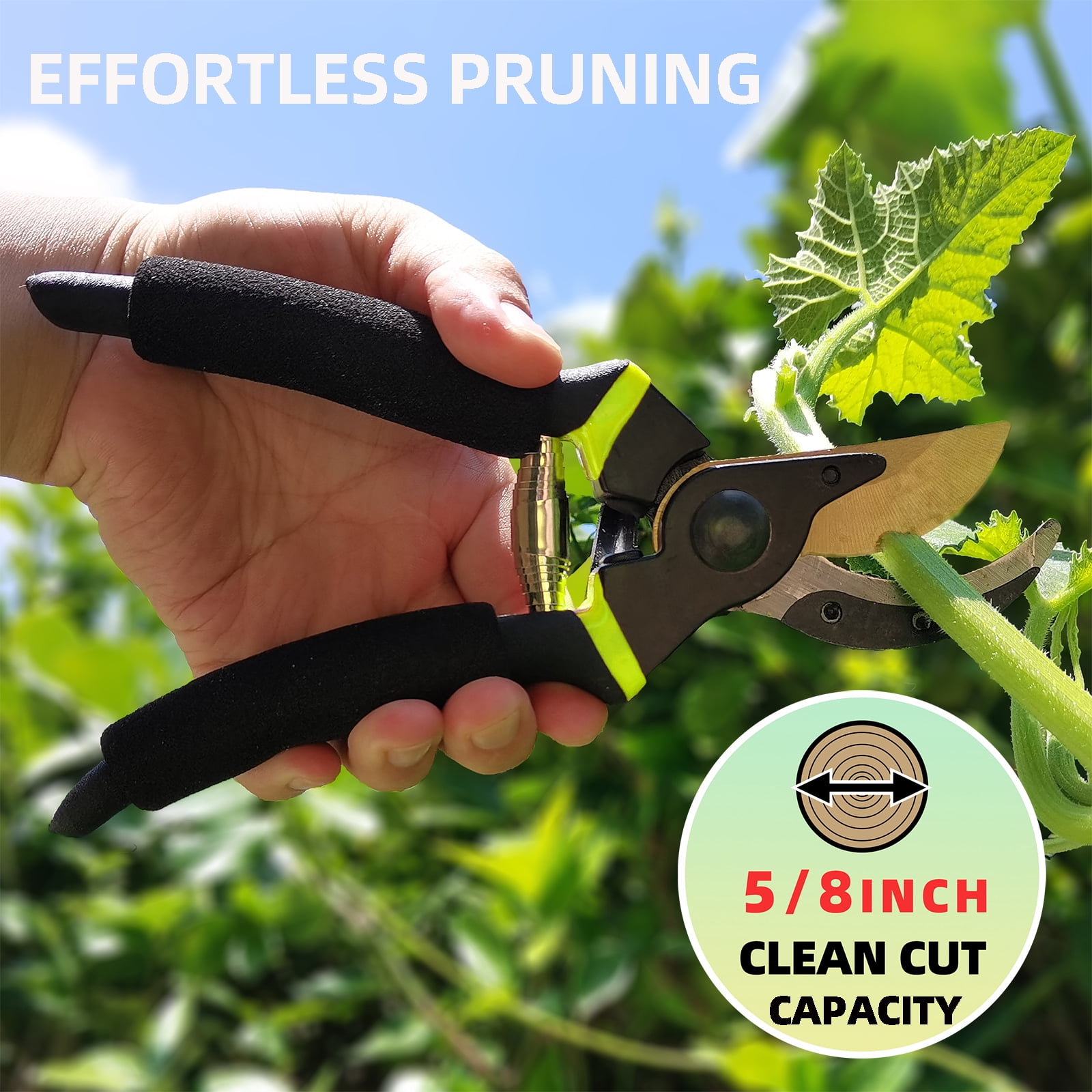 YARTTING Garden Tool Set Loppers, Hedge Clippers, Garden Shears Gardening Tools with Sharp Steel Blade,3PCS Yard Clipper for Branches, Shrubs & Hedges