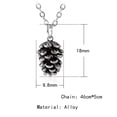 thumbnail image 7 of AYYUFE Vintage Women Pine Cone Shape Pendant Thin Chain Necklace, 7 of 7