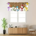 thumbnail image 2 of Christmas Snowman Valance Curtain Winter Farmhouse Snowman Xmas Snowy Short Window Treatment Curtains Light Filtering Kitchen Valance 54x18inch(1Pcs), 2 of 5