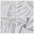 thumbnail image 5 of Domuza Mens Casual Shorts Drawstring Waffle Shorts Stretch Elastic Waist Summer Beach Lounge Sweat Shorts with Pockets White 3XL, 5 of 6