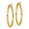 thumbnail image 3 of Auriga Fine Jewelry 925 Sterling Silver Gold-Tone 2.5x35mm Hoop Earrings for Women, 3 of 7