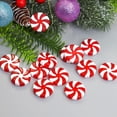 thumbnail image 4 of 100 adornos navideños de bastón de caramelo con menta para árbol de Navidad, adornos de caramelo falsos, adornos de decoración de Acción de Gracias de invierno, artesanía de bastón de caramelo para ma, 4 of 7