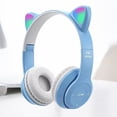 thumbnail image 3 of Gaming Headset Cat Ear Over-Ear Audífonos Stereo Bass para PC Teléfono (Azul) Ehuebsd Para estrenar, 3 of 7