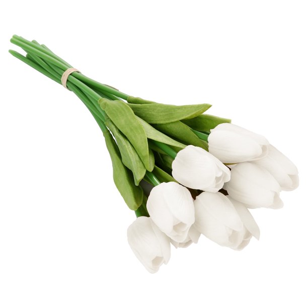10pcs Tulipanes Artificiales Flores Ramo Largo Toques Reales Simulación Flores para Hogar Habitación Fiesta Decoración de Boda