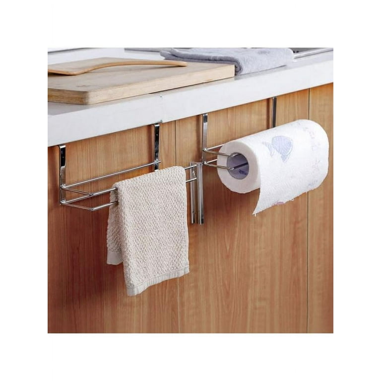 1pc Punch-free Kitchen Paper Towel Holder, Under Cabinet Paper Holder,  Multifunctional Wrap Rack