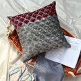 thumbnail image 3 of Cushion Covers, Throw Pillows For Couch, Decorative Pillow Covers 18x18 inch (45x45 cm) Grey, Silk Throw Pillow Covers, Handmade Pillow Covers, Modern, Ombre Pattern - Cranberry Space, 3 of 12