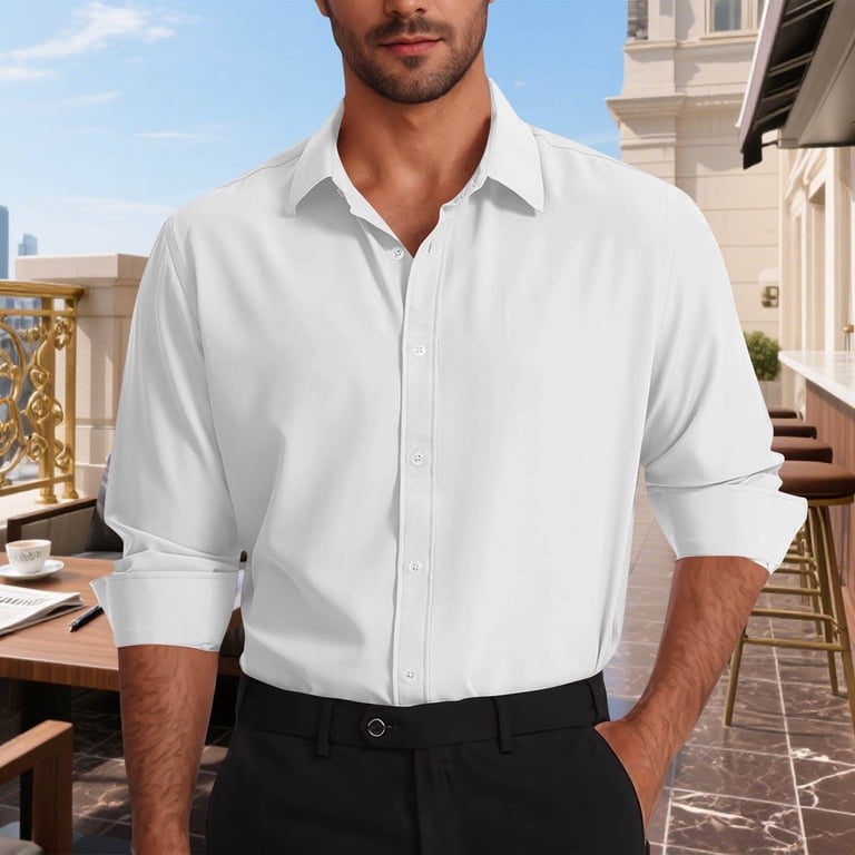 2xl white dress shirt GEORGE White Dress Shirt Size 2XL(50-52) Design Long Sleeve Button Up Pocket
