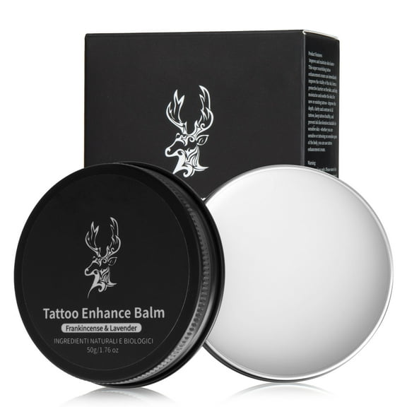 Ouwald Tattoo Aftercare Balm, Tattoo Aftercare Brightener Moisturizer Tattoo Balm, Enhances Tattoo Colors, 1.76 oz