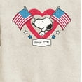 thumbnail image 3 of Peanuts - Snoopy Since 1776 Flag Heart - Toddler & Youth Crewneck Fleece Sweatshirt, 3 of 6