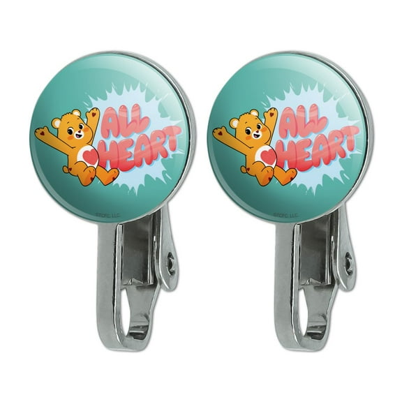Care Bears: Unlock the Magic All Heart Novelty Clip-On Stud Earrings