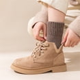 thumbnail image 3 of harmtty 1 Pair Socks Perfect Gifts Colorful Soft Unisex Solid Long Socks for Winter,Black Men, 3 of 8