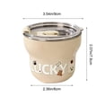 thumbnail image 3 of Stainless Steel Coffee Cup,9 oz Cute Portable Travel Mug with Leakproof Lid & Graphic Printed,Lightweight Tumbler for Office Desk,Daily Commute,White, 3 of 6